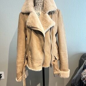 Topshop Cream Teddy Jacket